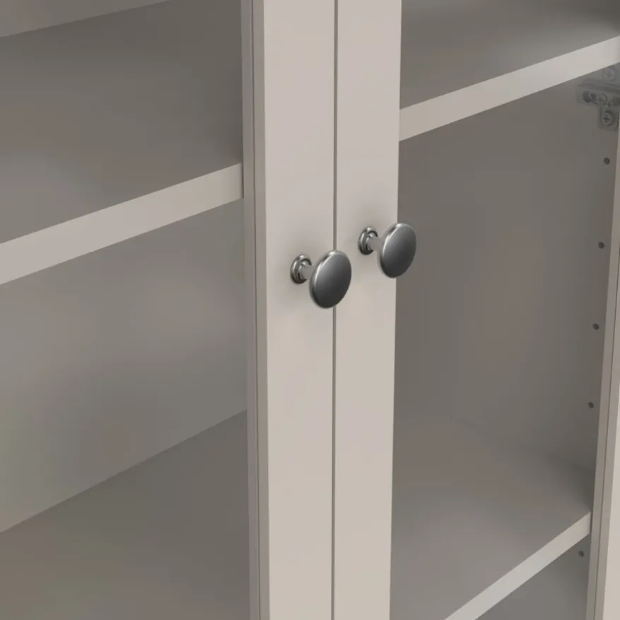 Vitrinekast Dallas Taupe - 79x199x33 cm