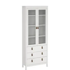 Vitrinekast Dallas Wit - 79x199x33 cm