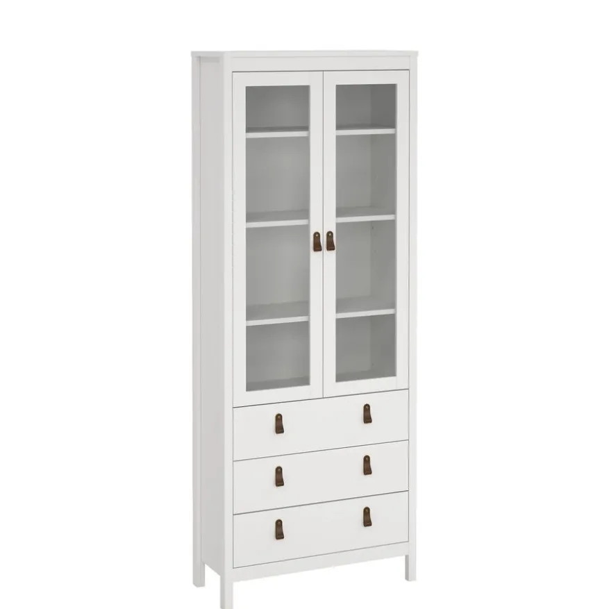 Vitrinekast Dallas Wit - 79x199x33 cm