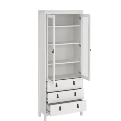 Vitrinekast Dallas Wit - 79x199x33 cm
