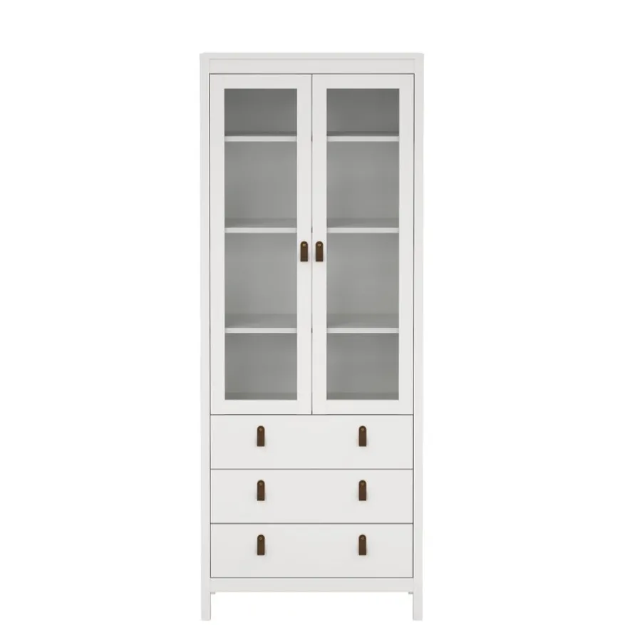 Vitrinekast Dallas Wit - 79x199x33 cm