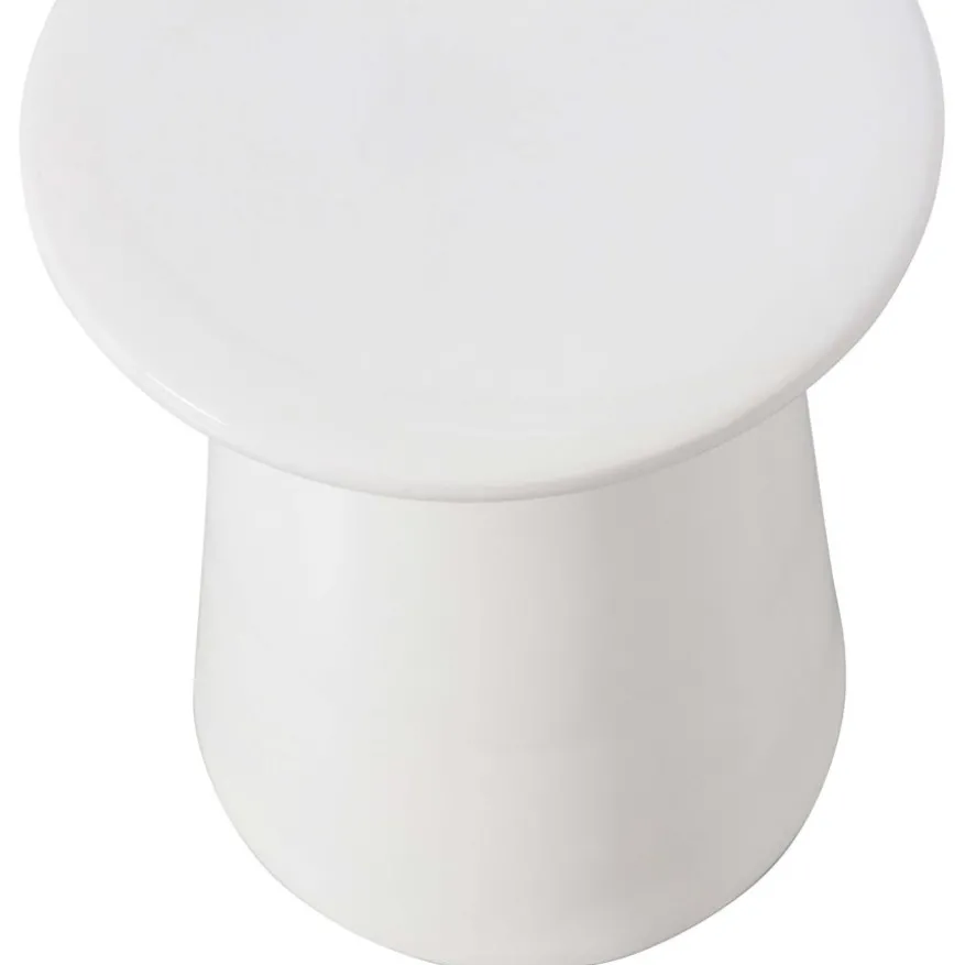 vtwonen Bijzettafel Button Wit - Ø 35 cm