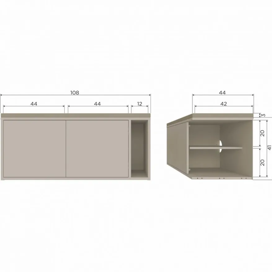 vtwonen Kistbank Settle Down Dust - 108x50x44 cm