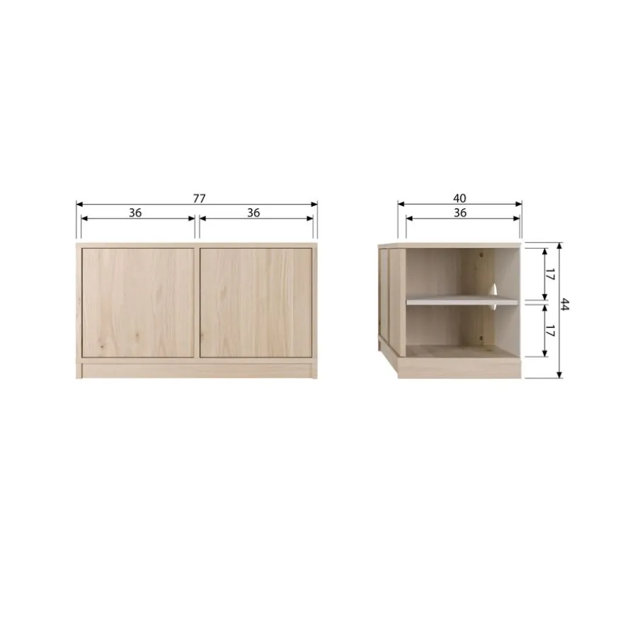 vtwonen Onderkast Modulair Naturel - 77x44x40 cm