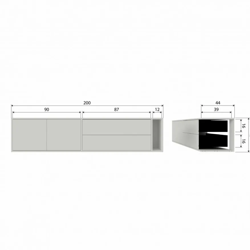 vtwonen TV-meubel Settle Down Dust - 200x45x44 cm