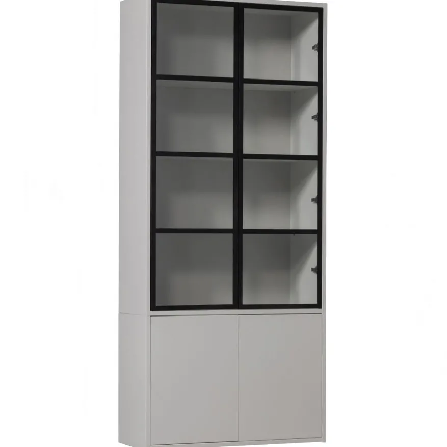 vtwonen Vitrinekast Basic Mist - 101x230x40 cm