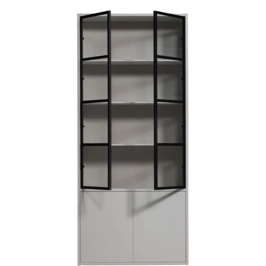 vtwonen Vitrinekast Basic Mist - 101x230x40 cm