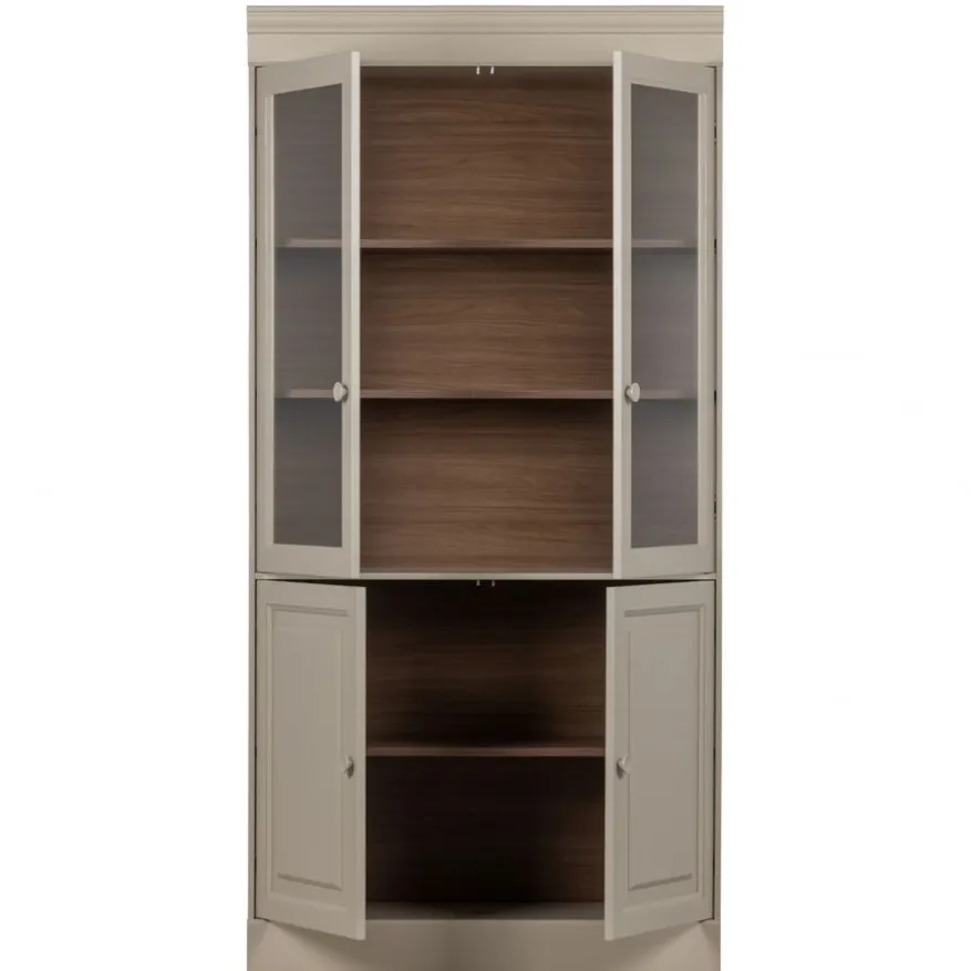vtwonen Vitrinekast Chow Greige - 105x215x40 cm