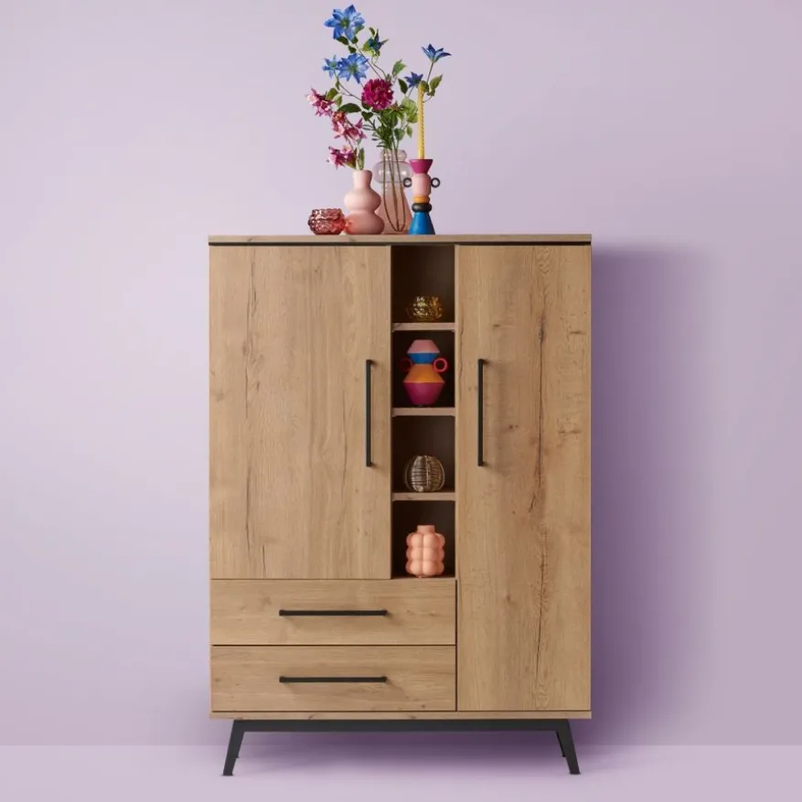 Wandkast Batenburg Naturel - 120x170x45 cm