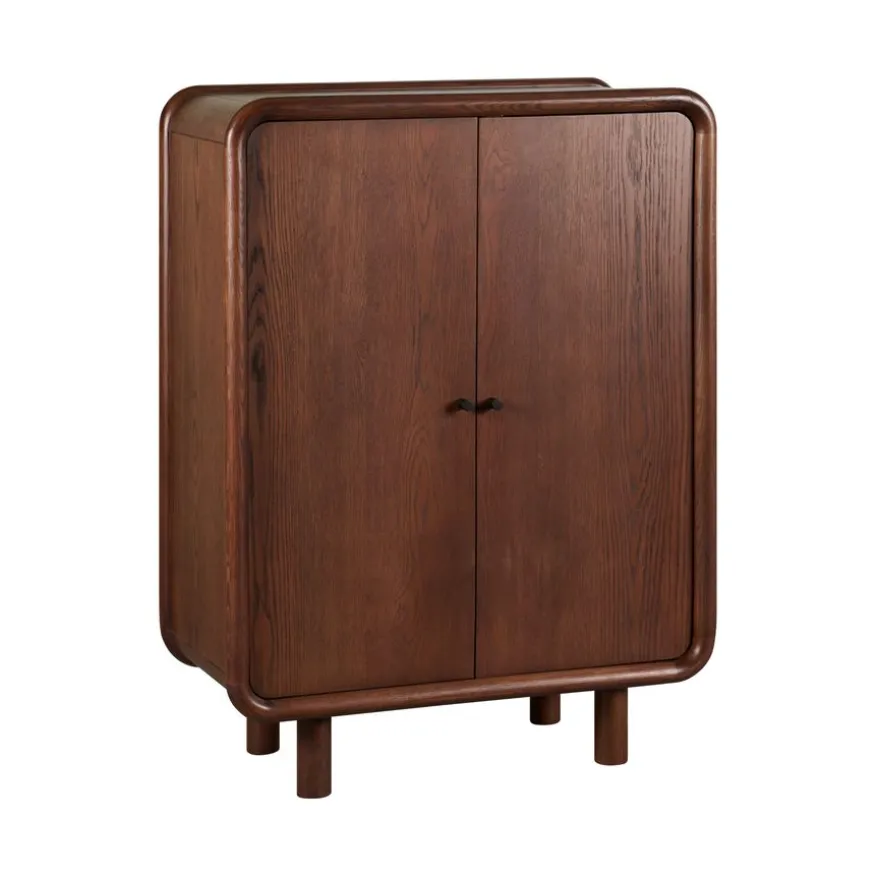 Wandkast Boogie Donkerbruin - 90x120x43 cm