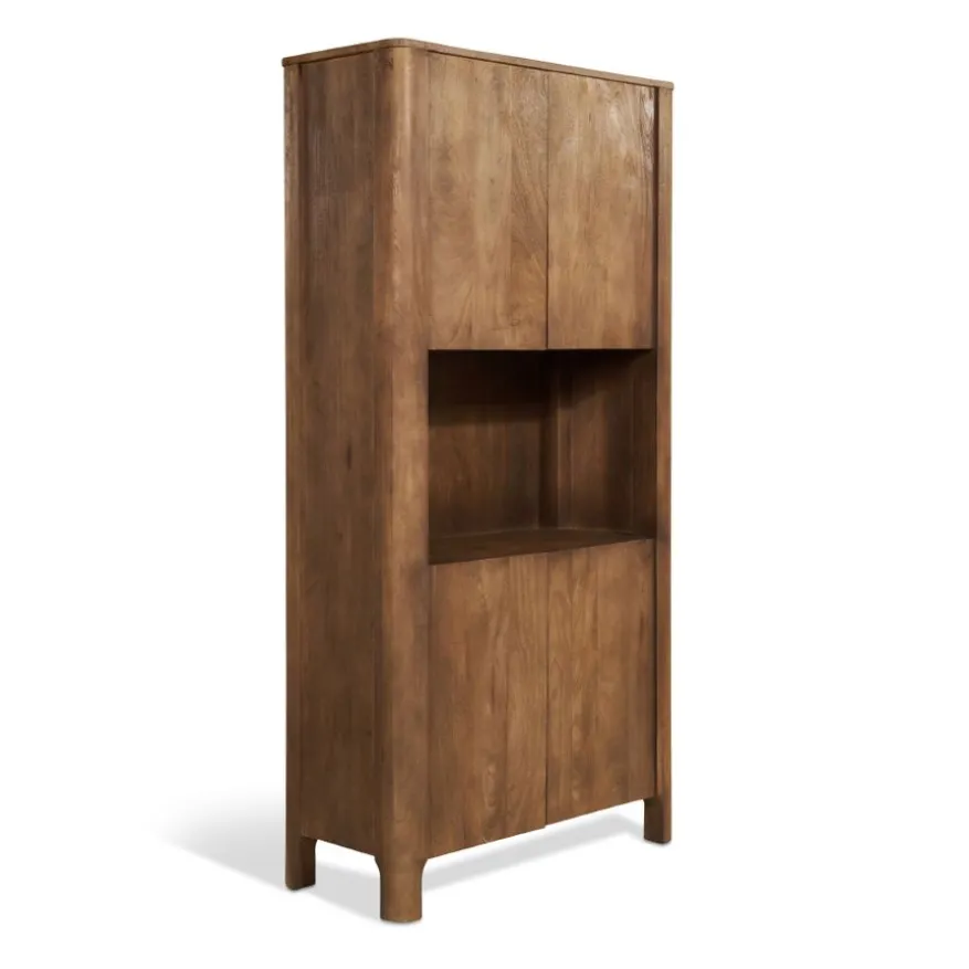 Wandkast Liam Kastanjebruin - 90x180x40 cm