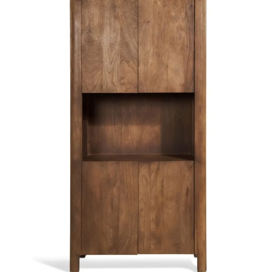 Wandkast Liam Kastanjebruin - 90x180x40 cm
