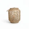 Windlicht Rattan Naturel - 28 cm hoog