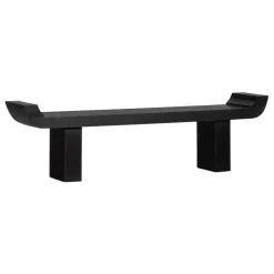 WOOOD Bank Lox Zwart - 183 cm