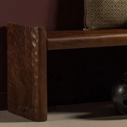 WOOOD Bank Prop Bruin - 120 cm