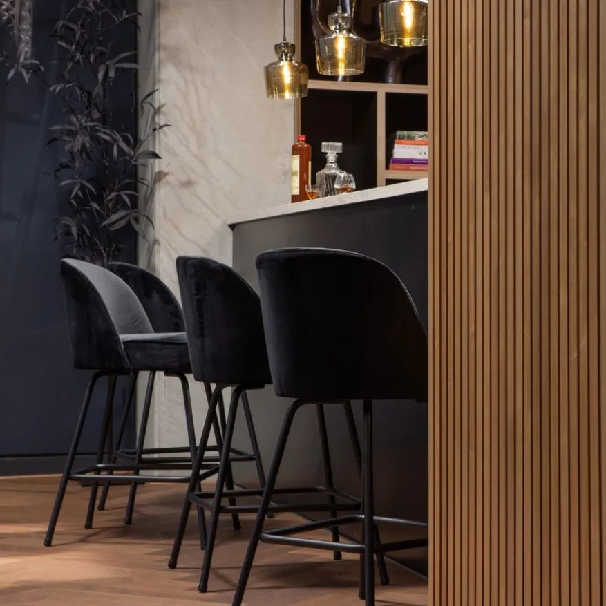 WOOOD Barkruk Vogue Zwart - 65 cm