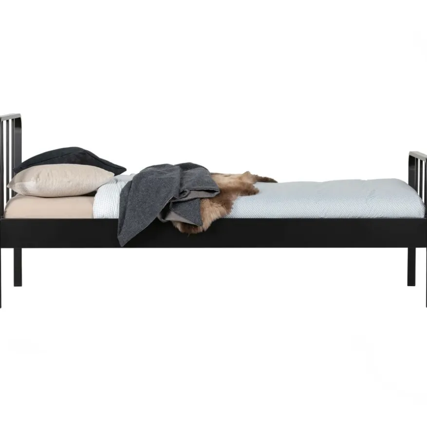 WOOOD Bed Mees Zwart - 90x200 cm