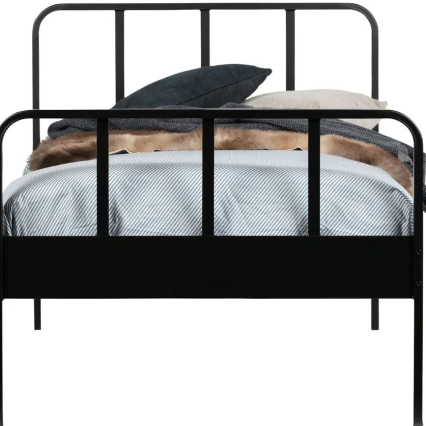 WOOOD Bed Mees Zwart - 90x200 cm