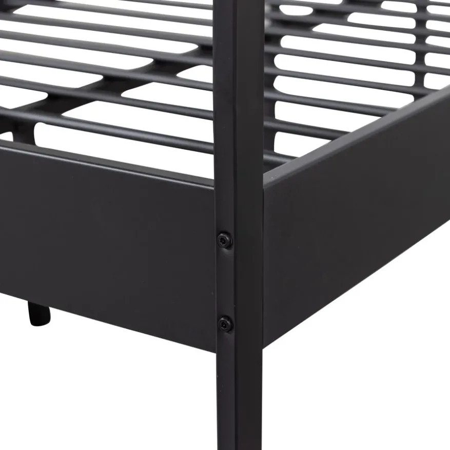 WOOOD Bed Mees Zwart - 120x200 cm