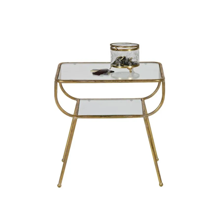 WOOOD Bijzettafel Amazing Goud - 47x40 cm