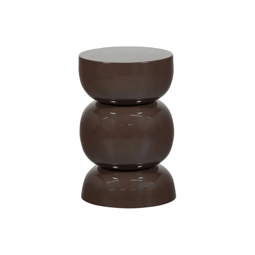 WOOOD Bijzettafel Breno Donkerbruin - Ø 30 cm