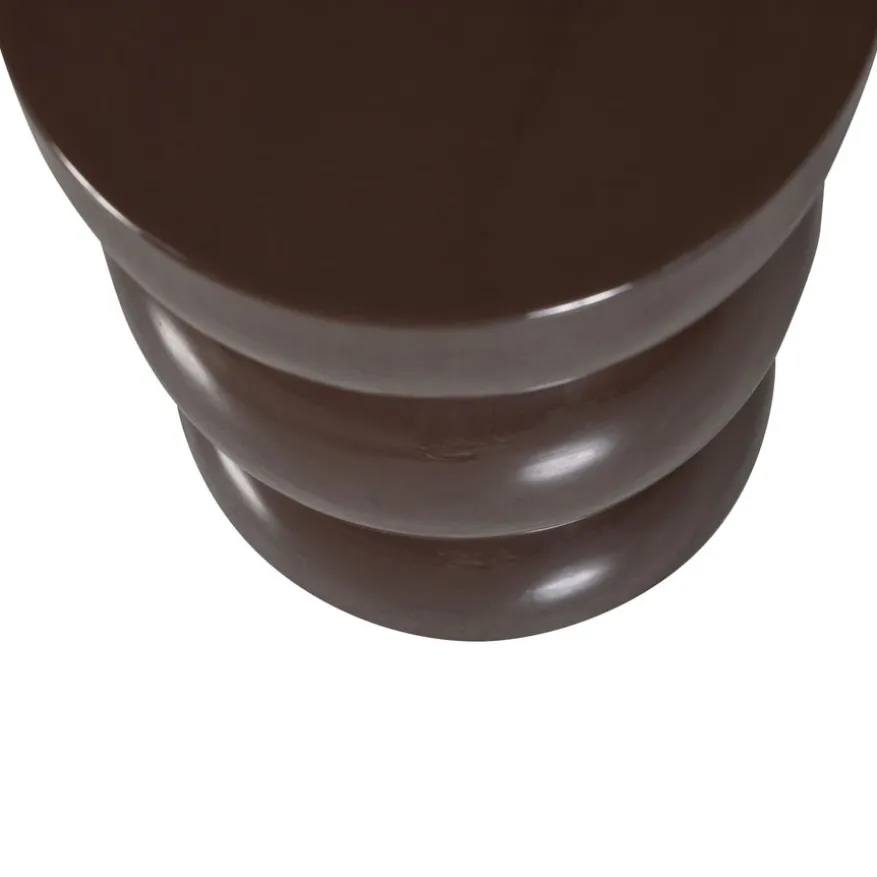 WOOOD Bijzettafel Breno Donkerbruin - Ø 30 cm