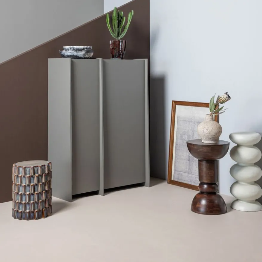 WOOOD Bijzettafel Brilo Crème - Ø 29 cm