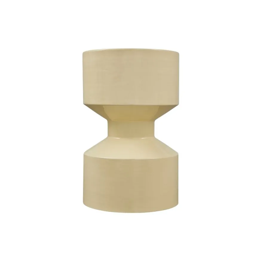 WOOOD Bijzettafel Hidde Geel - Ø 30 cm