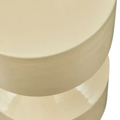 WOOOD Bijzettafel Hidde Geel - Ø 30 cm