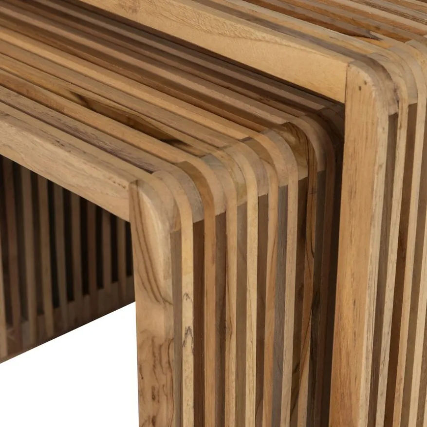 WOOOD Bijzettafel Jasmijn Bruin - set 2 stuks