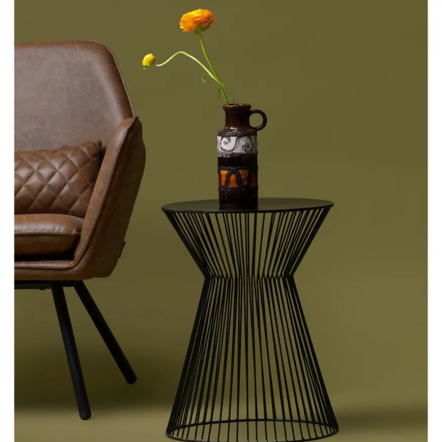 WOOOD Bijzettafel Suus Zwart - Ø 35 cm
