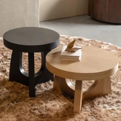WOOOD Bijzettafel Tala Zwart - Ø 45 cm