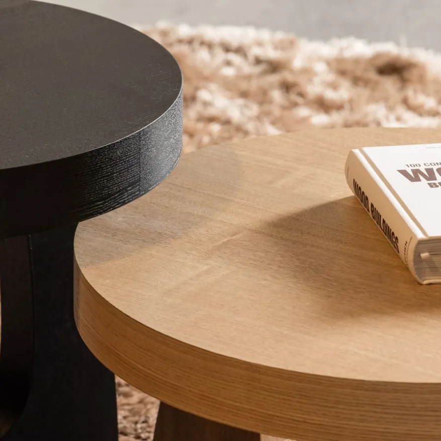 WOOOD Bijzettafel Tala Zwart - Ø 45 cm