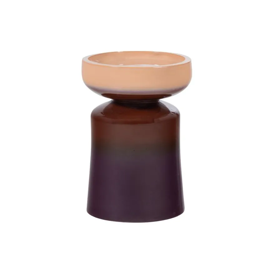 WOOOD Bijzettafel Tumo Paars / Bruin - Ø 35 cm