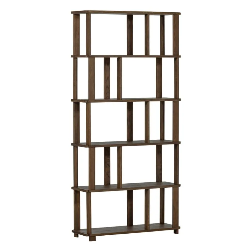 WOOOD Boekenkast Riss Bruin - 90x186x30 cm