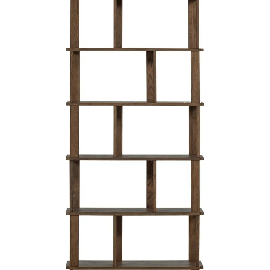 WOOOD Boekenkast Riss Bruin - 90x186x30 cm