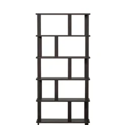 WOOOD Boekenkast Riss Donkerbruin - 90x186x30 cm