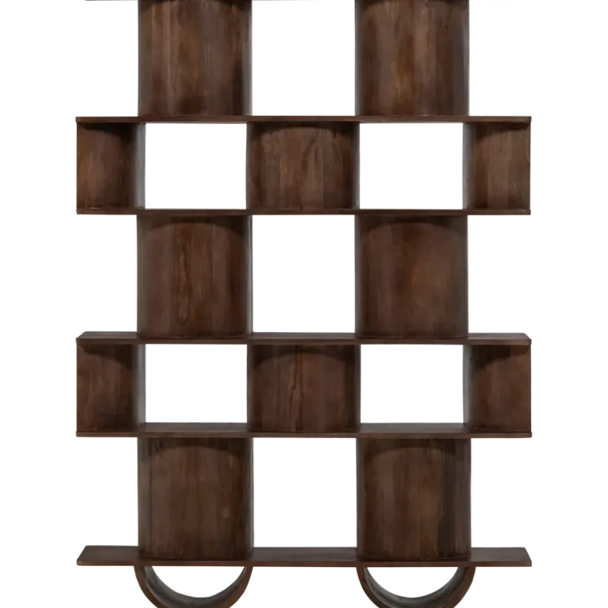 WOOOD Boekenkast Sinne Bruin - 130x180x35 cm