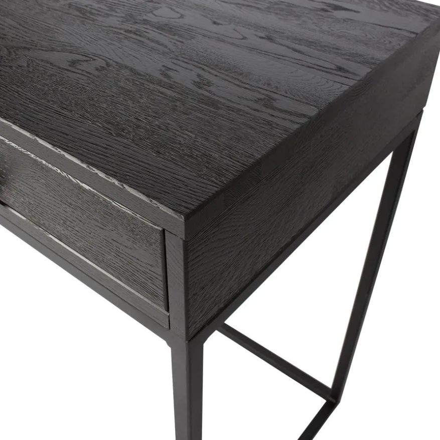 WOOOD Bureau Silas Zwart - 140x75x44 cm