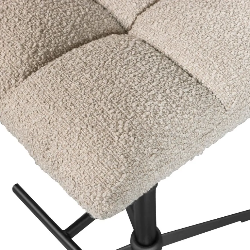 WOOOD Draaibare Barkruk Vinny Beige