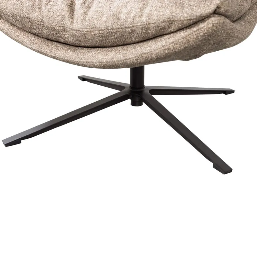 WOOOD Draaifauteuil Arve Beige