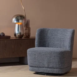 WOOOD Draaifauteuil Atty Grijs
