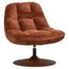 WOOOD Draaifauteuil Elvi Roestbruin
