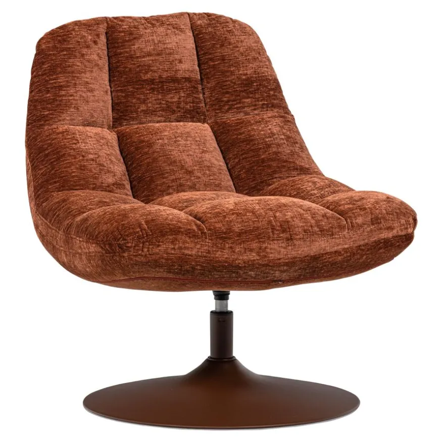 WOOOD Draaifauteuil Elvi Roestbruin