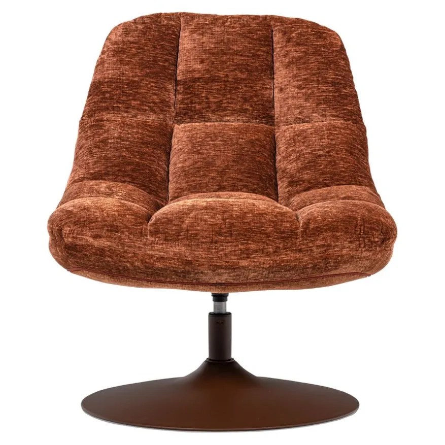 WOOOD Draaifauteuil Elvi Roestbruin