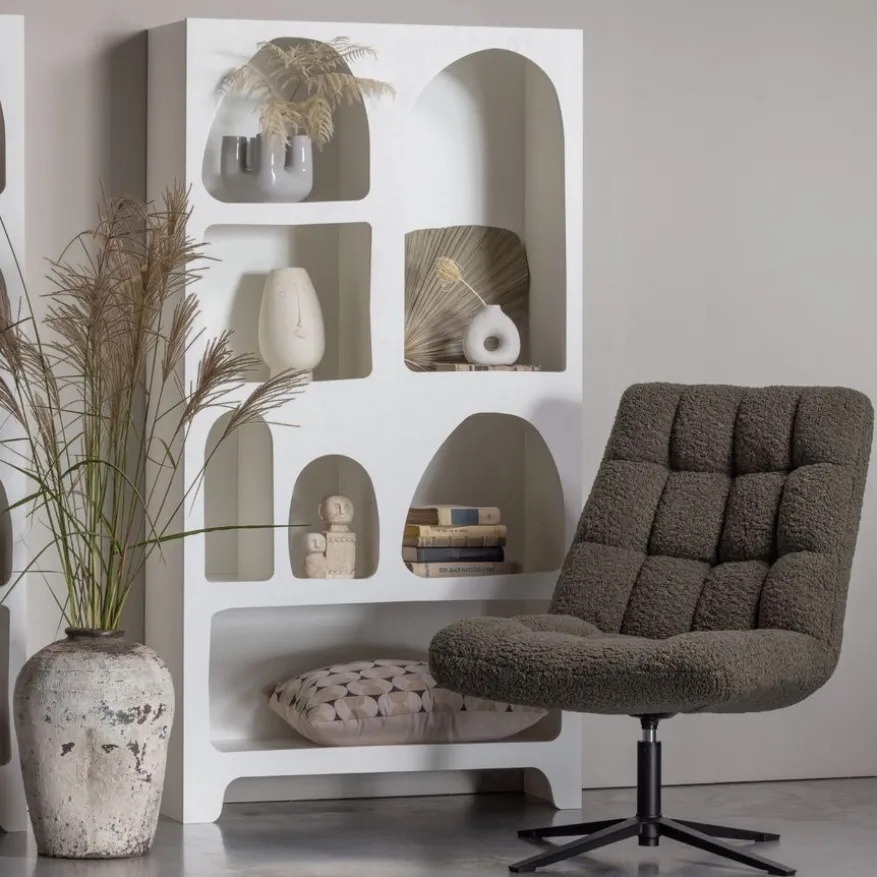 WOOOD Draaifauteuil Job Groen
