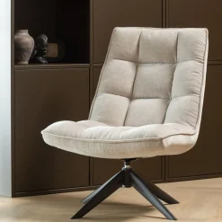 WOOOD Draaifauteuil Jouke Naturel