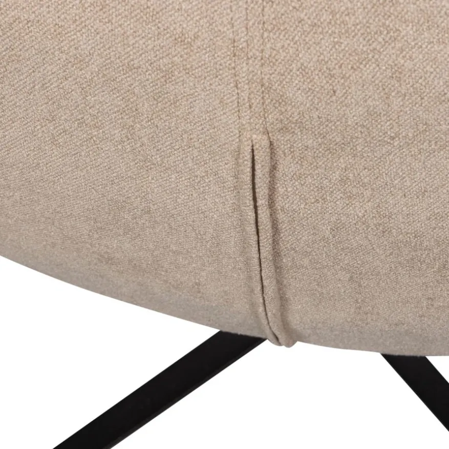 WOOOD Draaifauteuil Maudi Beige