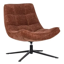 WOOOD Draaifauteuil Maudi Roestbruin