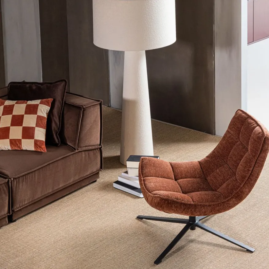 WOOOD Draaifauteuil Maudi Roestbruin